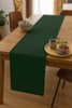 Glatter Tischläufer FLASCHENGRÜN 40x275 cm