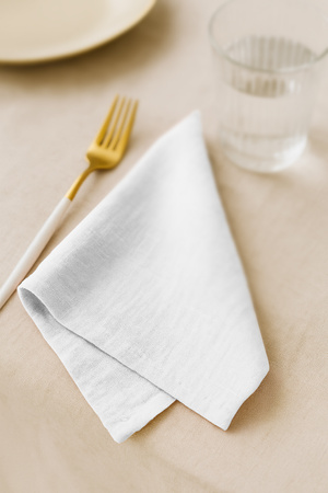 Weiße Musselin-Servietten 45x45 cm