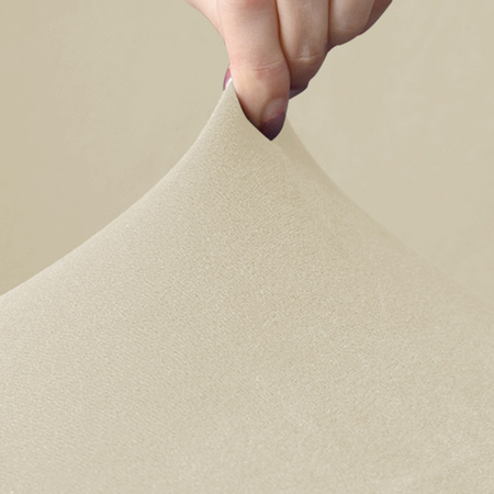 STUHLHUSSE für GROSSE SKANDINAVISCHE SCHALESTÜHLE VELOURS CREME