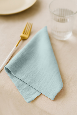 Mintfarbene Musselin-Servietten 45x45 cm
