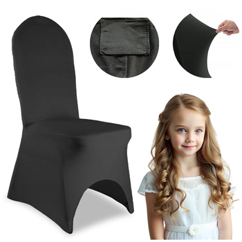 Husse für HOHES Bankettstuhl SCHWARZ Premium