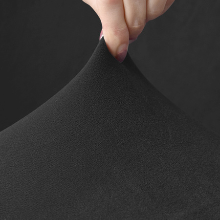 STUHLHUSSE für GROSSE SKANDINAVISCHE SCHALESTÜHLE VELOURS SCHWARZ