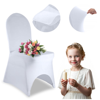 Bankett-Stuhlhussen, elastisch, top premium, weiss