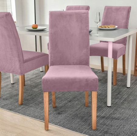 STUHLHUSSE VELOURS Rosa