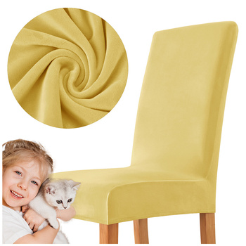 STUHLHUSSE VELVET Gelb