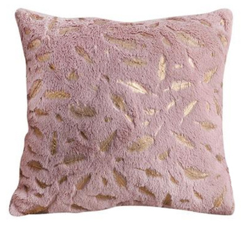 Dekorativer Kissenbezug Feder-Muster in violett