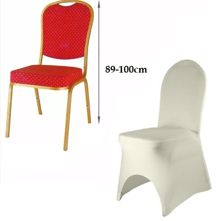 Bankett-Stuhlhussen, elastisch, standard, ecru