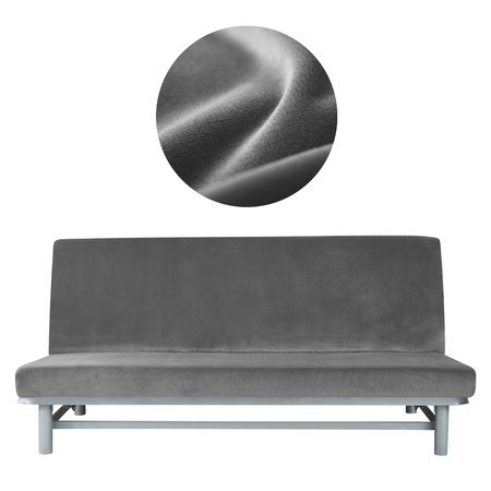 Velvet Bezug Für Schlafsofa Dunkelgrau