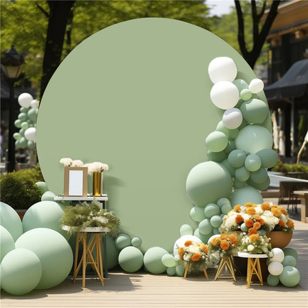 Elegante olivgrüne Auflage für Hochzeitsbogen – 200 cm Durchmesser