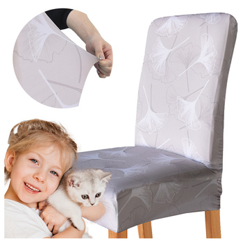 STUHLBEZUG mit Muster in cremefarbenen Blumen