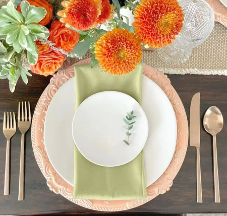 VELOURS-SERVIETTEN 10 Stück 45x45 cm – OLIVGRÜN