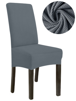 SCHONBEZUG SESSEL AUS DICKEM DUNKELGRAU JACQUARD, GRÖSSE L, HOHE RÜCKENLEHNE 70CM