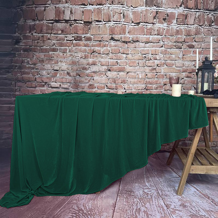 Tischdecke in Dunkelgrün, MATTER VELOURS, quadratisch 140x240cm