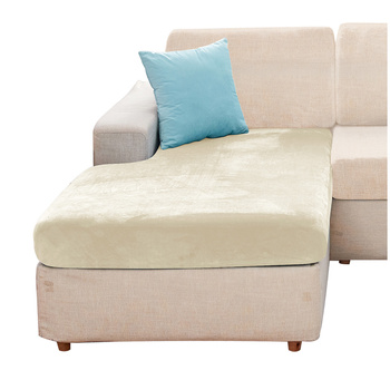 Velours Bezug für die Chaiselongue des Sofas CREME