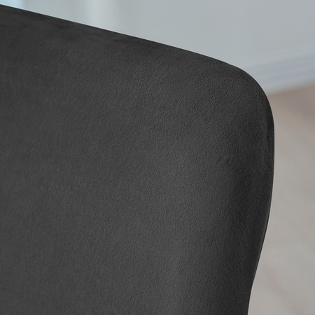 STUHLHUSSE für GROSSE SKANDINAVISCHE SCHALESTÜHLE VELOURS SCHWARZ