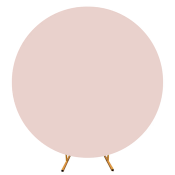 Beidseitige Husse aus Stoff für Ballonbogen – Runde Fotowand 200 cm – Champagnerfarben