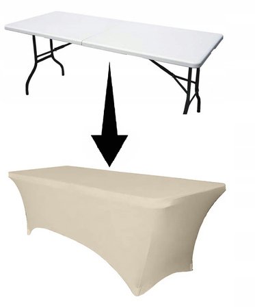 BANKETTTISCHHUSSE 180x76 cm – BEIGE