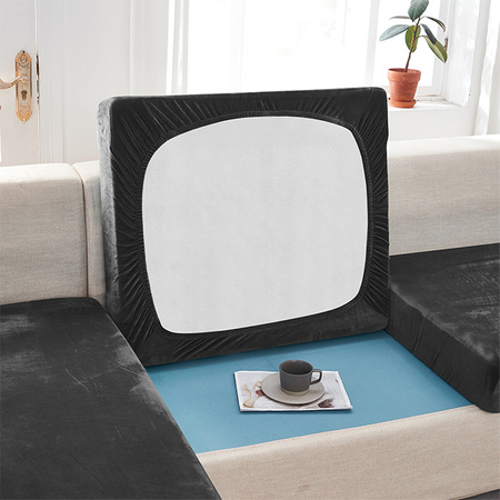 Sofa sitzkissenbezug, Velours, Schwarz, 80-100 cm