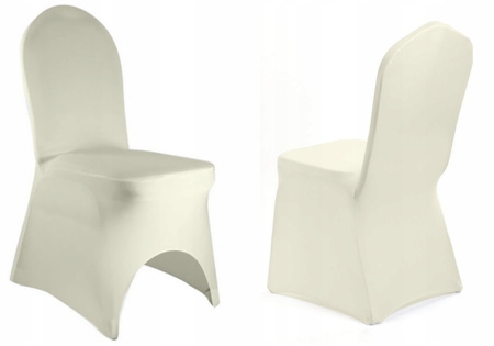 Bankett-Stuhlhussen, elastisch, standard, ecru