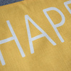 KISSENBEZUG Elegantes, gelbes Design mit dem Schriftzug "Happy Easter"