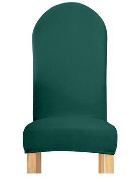 Der Bezug für einen Stuhl mit abgerundeter Rückenlehne, Velours, DUNKELGRÜN.