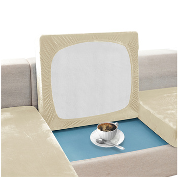 Sofa sitzkissenbezug, Velours, Creme, 80-100 cm