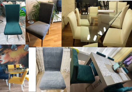 Stuhlbezüge mit einem Muster mit hellen dunklen geometrischen Formen