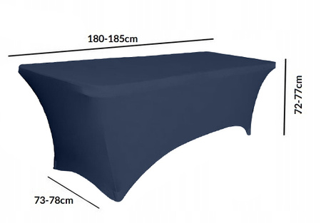 BANKETTTISCHHUSSE 180x76 cm – DUNKELBLAU