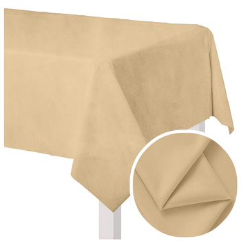 Tischdecke MATTER VELOURS Cappuccino, rechteckig 140x240 cm