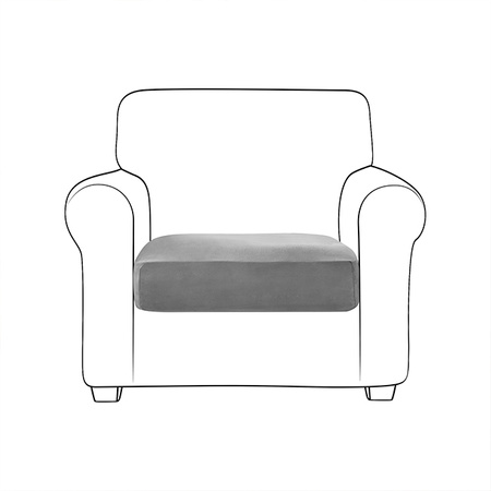 Sofa sitzkissenbezug, Velours, Dunkelgrau, 80-100 cm