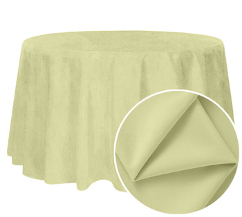 Tischdecke in Olivgrün, MATTER VELOURS, rund, mit einem Durchmesser von 320 cm