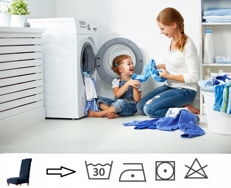 BEZUG für Sessel, 4-teilig, VELOURS Plüsch, MARINEBLAU