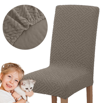 DICKER, JACQUARD PRÄGUNG MUSTER F, STUHLBEZUG BRAUN