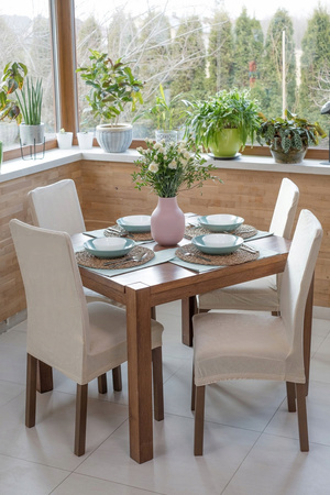 STUHLHUSSE VELVET CREME ECru