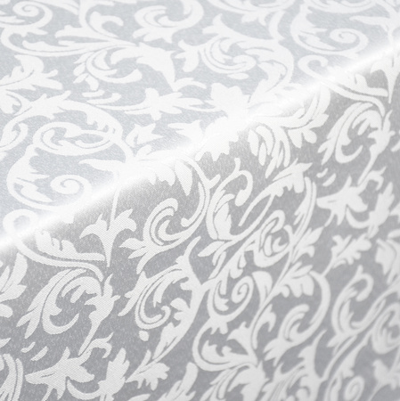 JACQUARD-TISCHDECKE WEISS QUADRATISCH 140x240 cm