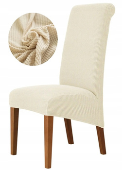 BEZUG für SCHRÄGES XXL STUHL JACQUARD ECRU