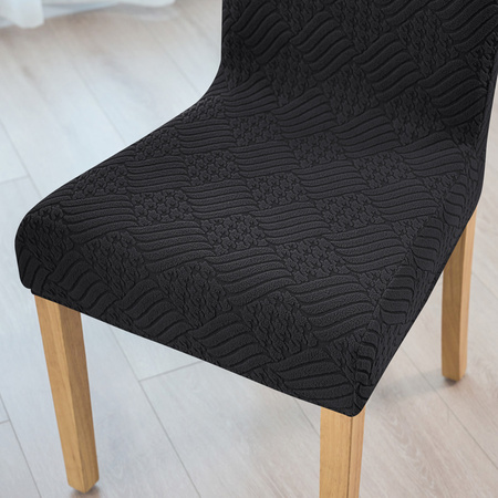 STUHLHUSSE geprägte Rauten Jacquard DICK SCHWARZ