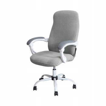 BEZUG FÜR DREHSTUHL AUS JACQUARD , HELLGRAU, BÜROSTUHL