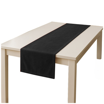 Zarter BOHO-Läufer aus Samt, schwarz, 200 cm