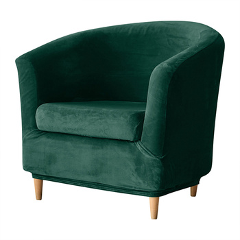 Bezüge für Clubsessel Velours-Plüsch DUNKELGRÜN