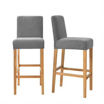 Der Bezug für Barhocker, Velours, DUNKELGRAU