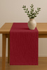 Zarter MUSSELIN-TISCHLÄUFER, bordeaux 40×275 cm