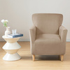 Bezug für Sessel in Größe S, Velours-Plüsch, BEIGE, CAPPUCCINO