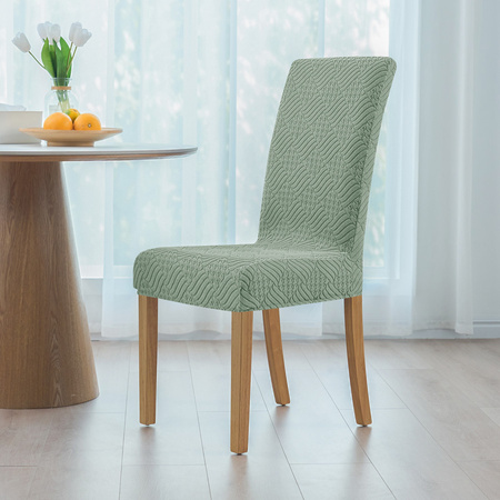 STUHLHUSSE geprägte Rauten Jacquard DICK GRÜN