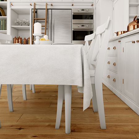 Tischdecke in weiss, MATTER VELOURS, quadratisch 140x240cm