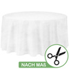 Runde Tischdecke nach Maß, matter Velours, weiß