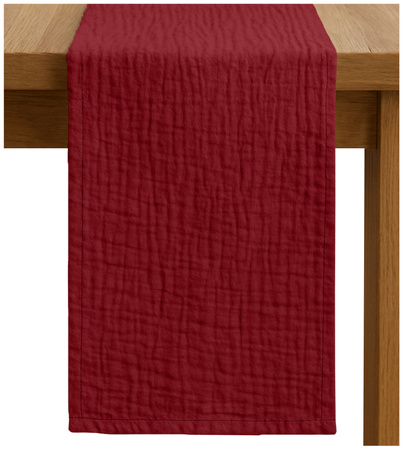 Zarter MUSSELIN-TISCHLÄUFER, bordeaux 40×275 cm