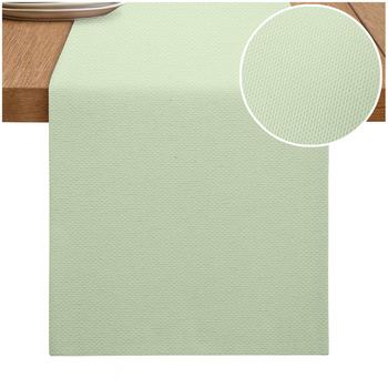 Glatter Tischläufer OLIVGRÜN 40x275 cm