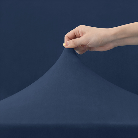 Bezug für Sessel in Größe S, Velours-Plüsch, MARINEBLAU