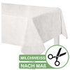 Matt Velours Tischdecke in Milchweiß - Nach Maß.
